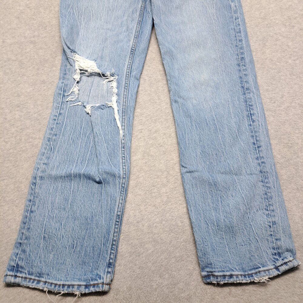 Abercrombie & Fitch Women's Jeans 27 The 90s Straight Ultra High Rise Distressed - Picture 3 of 13